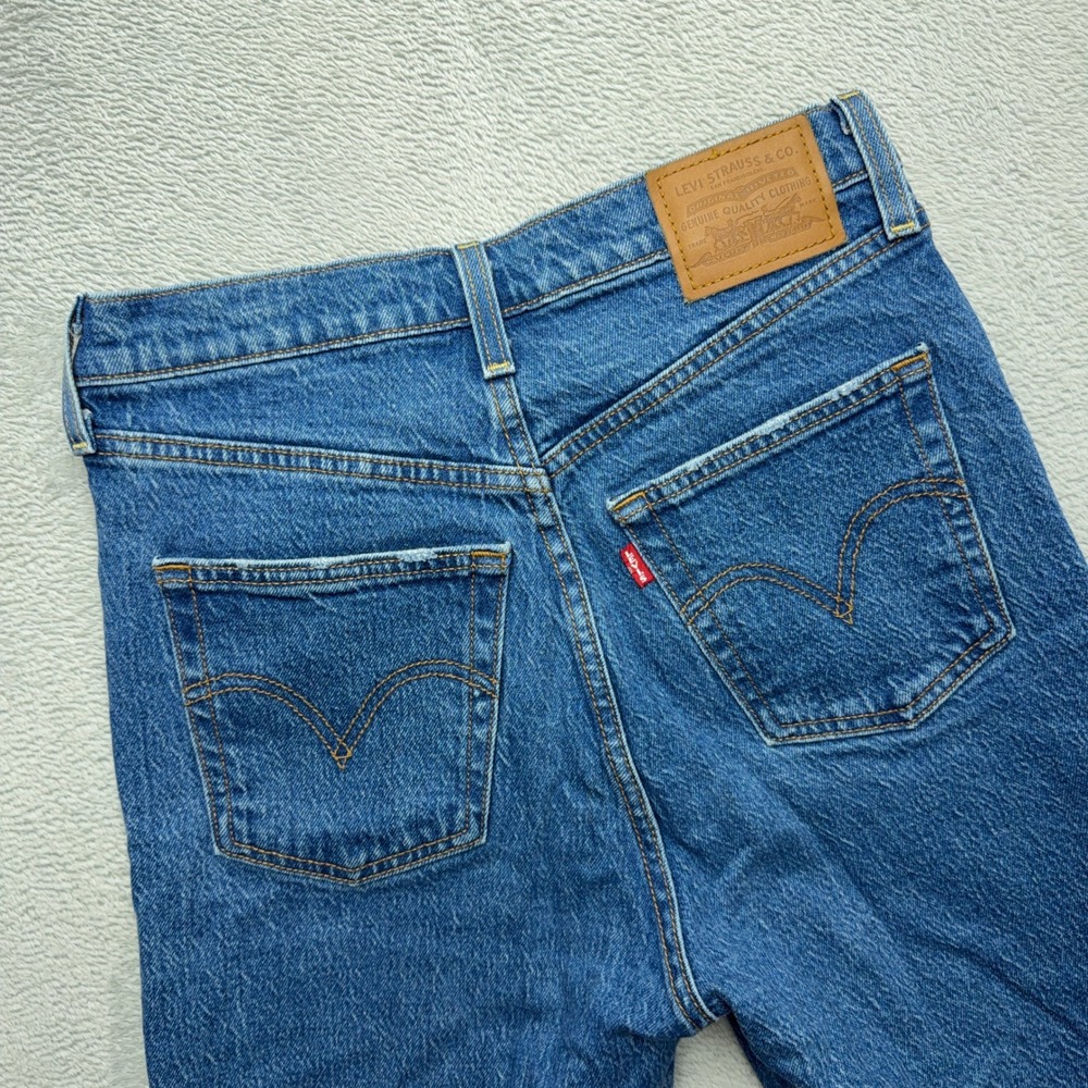 Levi's Jeans Womens 26 Blue Ribcage Straight Ankle High Rise Button Fly Denim - Picture 7 of 8